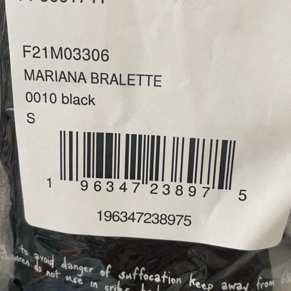 Free People Mariana Bralette women’s Small s black crop top - Picture 7 of 7